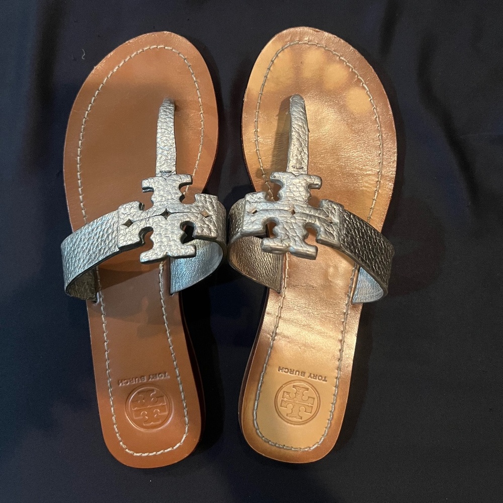 Tory Burch Moore Silver Sandal